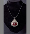 900 - Sold - A rare Bactrian ( Afghanistan) silver and carnelian pendant