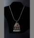 907 - Antica collana, argento, vetro, Gujarat, 19th secolo, India