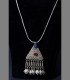 907 - Antica collana, argento, vetro, Gujarat, 19th secolo, India