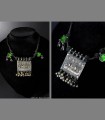 910 - Antica collana del Gujarat, argento, vetro di Aleppo, 19th secolo, India