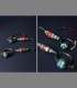 912 - VENDUTO - Antica coppia di orecchini, argento, corallo, perle di fiume, Kham, 18th secolo, Tibet
