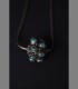 917 - Pendente di protezione, argento, turchese, Lhasa, 19th secolo, Tibet