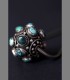 917 - Pendente di protezione, argento, turchese, Lhasa, 19th secolo, Tibet
