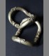 920 - Antica e rara coppia di cavigliere, argento, Bangalore, 19th secolo, India
