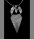927 - VENDUTO - Antico pendente tibetano, argento, corallo, turchese, Kham, 19th secolo, Tibet
