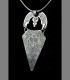 927 - VENDUTO - Antico pendente tibetano, argento, corallo, turchese, Kham, 19th secolo, Tibet