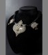 939 - Antique necklace with central medal and pair of peacocks (second half 19th century)