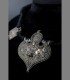 939 - Antique necklace with central medal and pair of peacocks (second half 19th century)