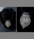 036 - Antico pendente Hanuman, argento, Madurai, 18th secolo, India