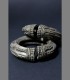 954 - Antica coppia di bracciali, argento, Rajasthan, 18th secolo, India