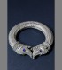 031 - Antico bracciale nuziale Maharani, argento, vetro di Aleppo, Udaipur, 18th secolo, India