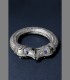 031 - Antico bracciale nuziale Maharani, argento, vetro di Aleppo, Udaipur, 18th secolo, India