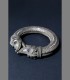 031 - Antico bracciale nuziale Maharani, argento, vetro di Aleppo, Udaipur, 18th secolo, India
