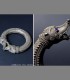 031 - Antico bracciale nuziale Maharani, argento, vetro di Aleppo, Udaipur, 18th secolo, India