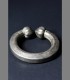 983 - Antico bracciale, argento, simbologie esoteriche, Rajasthan, 19th secolo, India