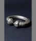 983 - Antico bracciale, argento, simbologie esoteriche, Rajasthan, 19th secolo, India