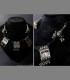 991 - Antica collana del Gujarat, argento, vetro di Aleppo, 19th secolo, India