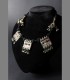 991 - Antica collana del Gujarat, argento, vetro di Aleppo, 19th secolo, India