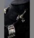 991 - Antica collana del Gujarat, argento, vetro di Aleppo, 19th secolo, India