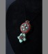 993 - Antique Tibetan Silver, Turquoise and coral Pendant - Gau