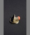 1010 - Antico anello tibetano, argento, corallo, 18th secolo, Tibet