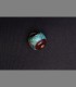 1011 - Anello corallo Newbari, lapislazzuli, turchese, resina, argento, Nepal - Tibet