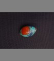 1012 - Anello corallo Newbari, lapislazzuli, turchese, resina, argento, Nepal - Tibet