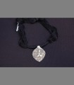 1017 - Antico pendente, argento, divinità Ganesh, 19th secolo, India