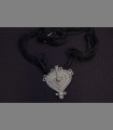 1019 - Raro e antico pendente Lingam, argento, 18th secolo, India