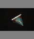 1025 - Venduto - Pendente antico tibetano, totem, argento, turchese, corallo, Kam, 20th secolo, Tibet