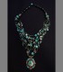 1048 - Antica collana tibetana, giada, turchese, corniola, corallo, bronzo, 19th secolo, Tibet