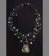 1051 - Collana, giada e pietre semipreziose, 19th secolo, Tibet
