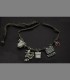 1060 - Antica collana, cinque elementi, argento, vetro, Jodhpur, 19th secolo, India