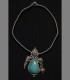 1083 - Antico pendente ''Dea Madre'', argento, turchese, corallo, Kam, 20th secolo, Tibet