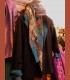 1100 - Stola in seta e pashmina stampata e giacca double face, pashmina e seta
