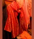 1107 - Speciale scialle in chiffon di seta broccato e giacca double-face