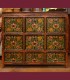 459bis - Antico mobile tibetano smaltato, prima metà 19 secolo, misure cm L118 x A100 x P51