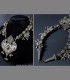 936 - Ancient and rare necklace in molten silver (late 18th century)