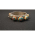 1257 - VENDUTO  Antico bracciale, argento, turchese, corallo, 20th secolo, Tibet