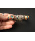 1257 - VENDUTO  Antico bracciale, argento, turchese, corallo, 20th secolo, Tibet