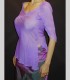 256 - Top scollato, chiffon di seta